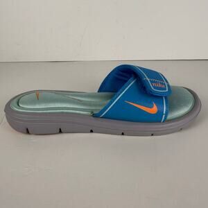 Nike Comfort Slide Sandals Blue Gray Memory Foam Womens Size 5